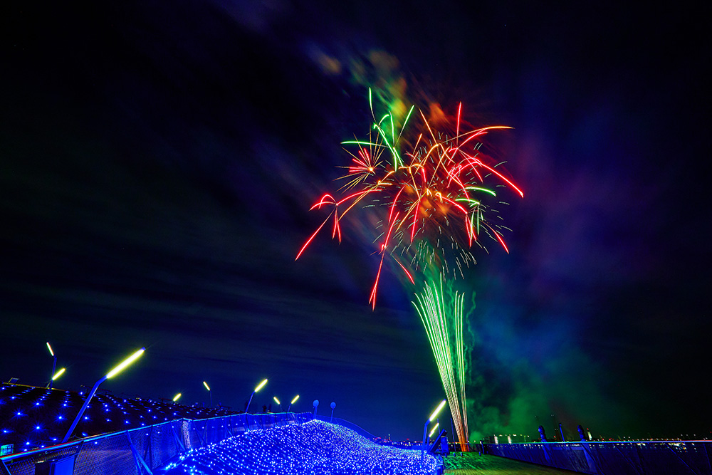 Viewing the Fireworks from Osanbashi Pier