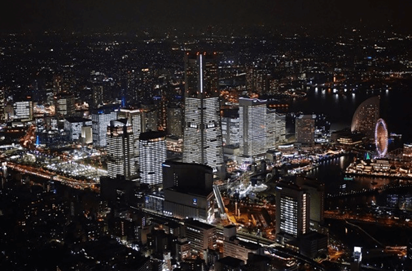 10.Minato Mirai 21 area TOWERS Milight 2017 - Illumination of all the office buildings of Minato Mirai 21