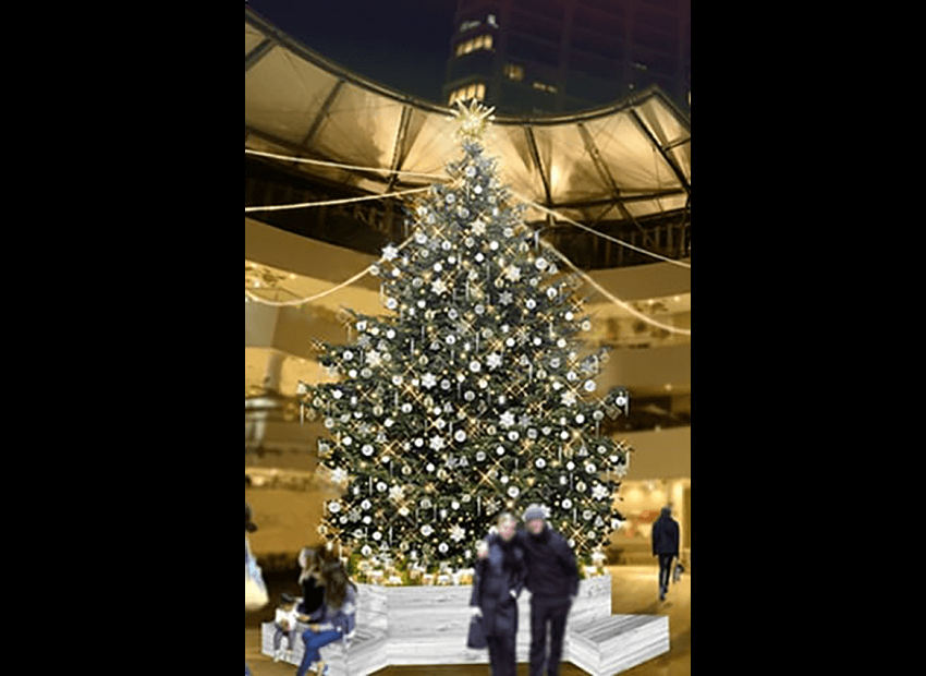 20. Pueblo de Navidad en el centro comercial Yokohama Bay Quarter