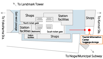 Mapa de la Oficina de información turística de Sakuragicho