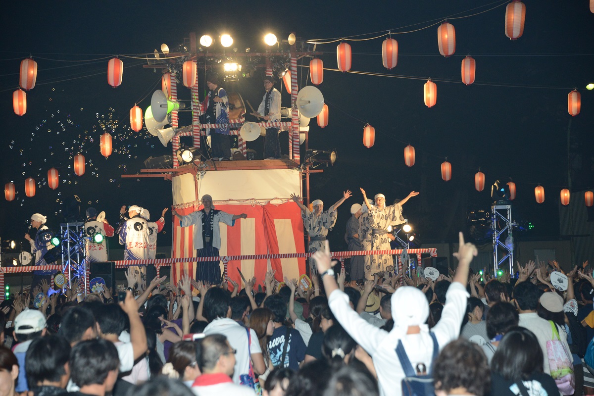 Fireworks Display of Bon dance by Sojiji  Temple,The 72th“Mitama matsuri” (festival for the spirits of the deceased )