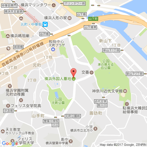 横滨外国人公墓 map